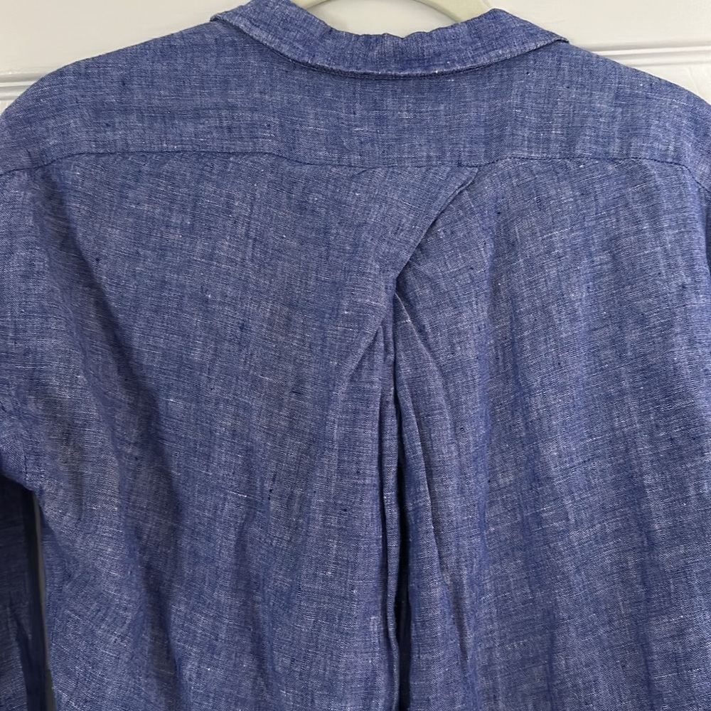 100 % Linen Button Up Ayr Top - image 4